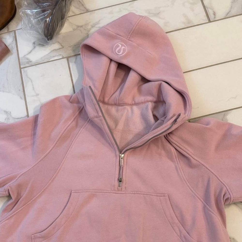 Pink Lululemon Scuba Half-Zip Hoodie